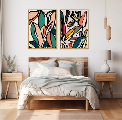 Sylvie Fanciful Ficus 2 Framed Canvas by Alicia Bock