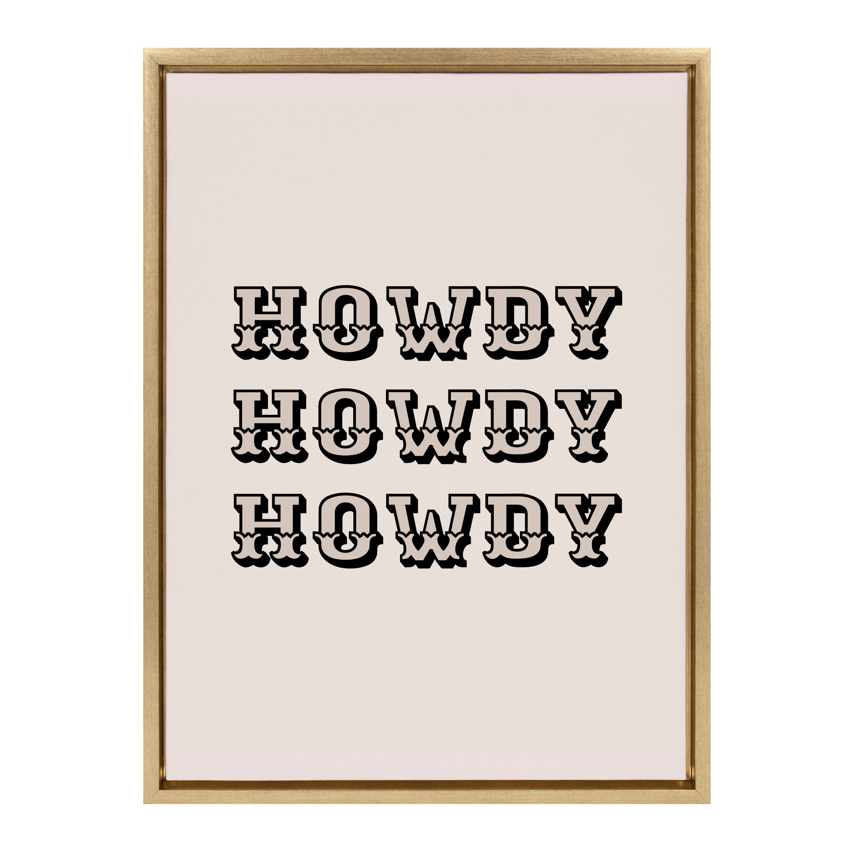 Sylvie Howdy Western Framed Canvas by Honey Island Studio