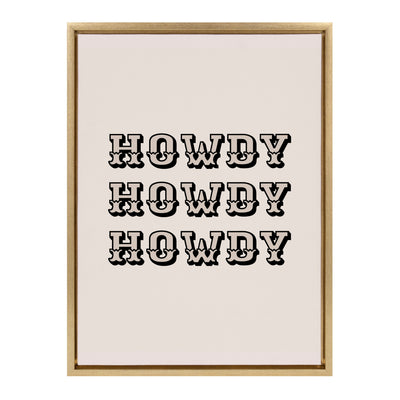 Sylvie Howdy Western Framed Canvas by Honey Island Studio