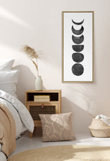Sylvie Linear Moon Phases BW Framed Canvas by kateandlaurel - product image 5 for Resin Society
