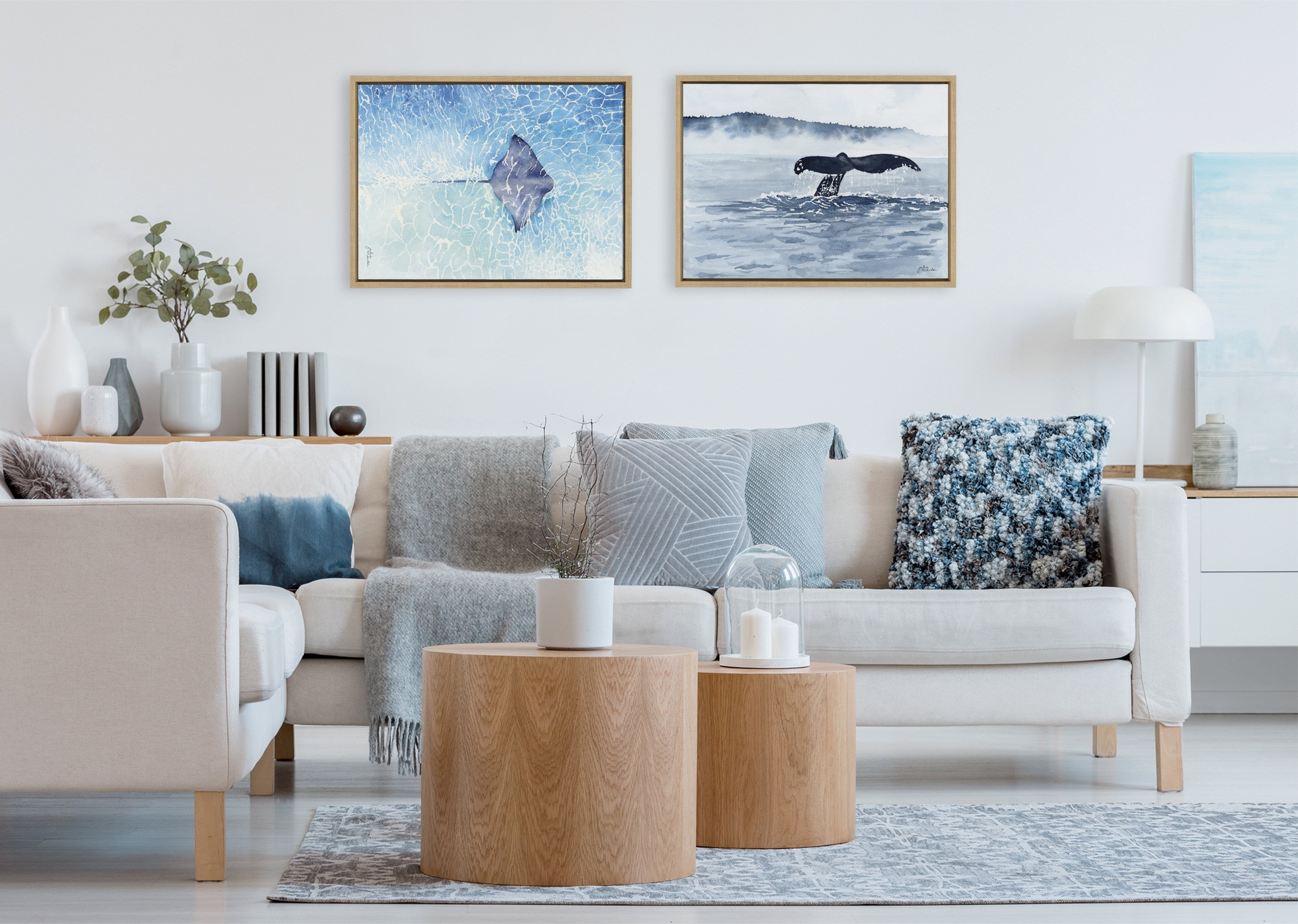 Sylvie Stingray Framed Canvas by kateandlaurel - product image 11 for Resin Society