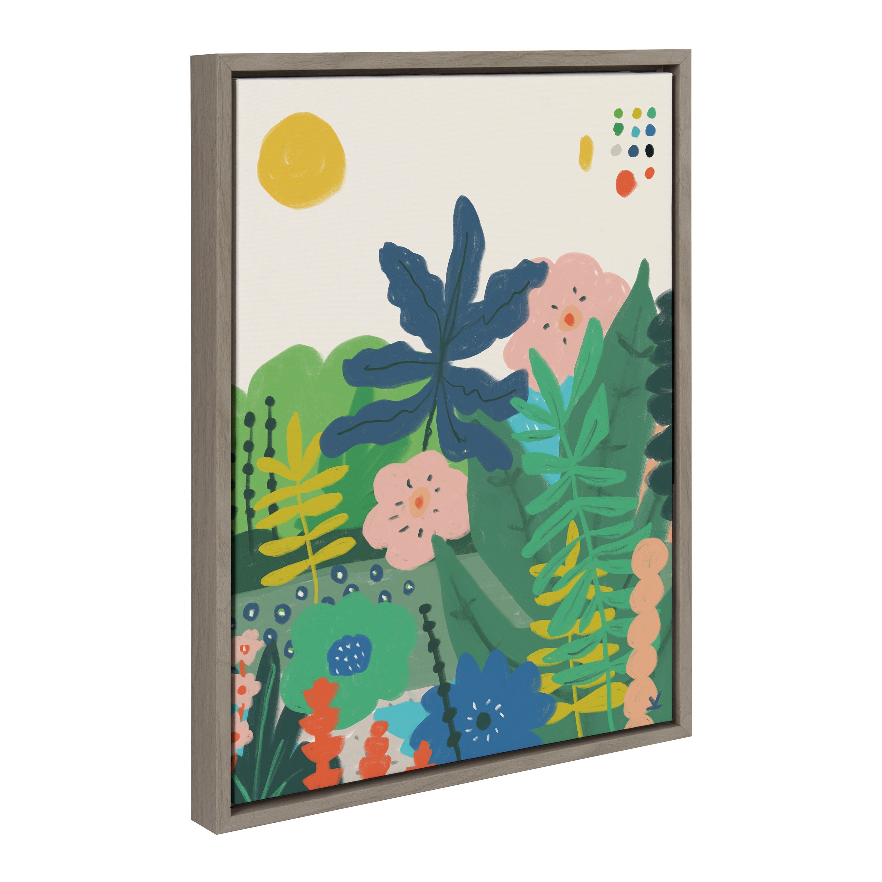 Sylvie Zen Garden 1 Framed Canvas by kateandlaurel - product image 9 for Resin Society