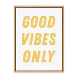 Sylvie Good Vibes Only in Yellow Framed Canvas by kateandlaurel - product image 9 for Resin Society