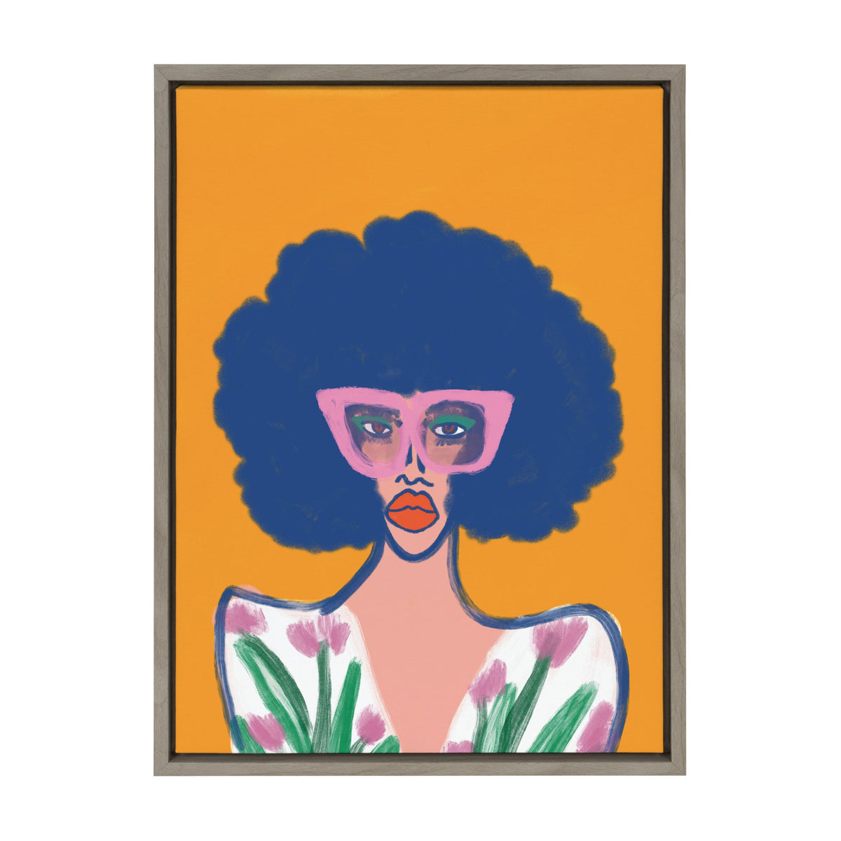 Sylvie Springtime Fierceness Framed Canvas by kateandlaurel - main product image for Resin Society