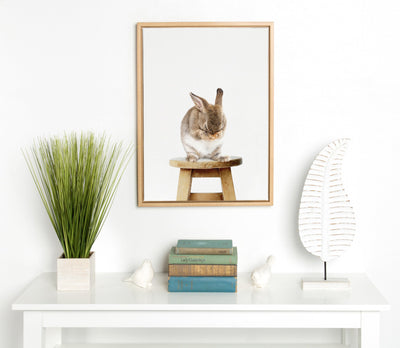Sylvie Shy Rabbit Framed Canvas by Amy Peterson by kateandlaurel - product image 6 for Resin Society