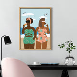 Sylvie Ice cream on the Beach Framed Canvas by kateandlaurel - product image 7 for Resin Society