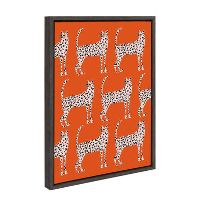 Sylvie Sassy Pink Cheetahs Framed Canvas by kateandlaurel - product image 2 for Resin Society