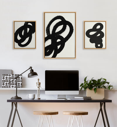 Sylvie Black Path, Follow the Path and This Way Framed Canvas by kateandlaurel - product image 11 for Resin Society