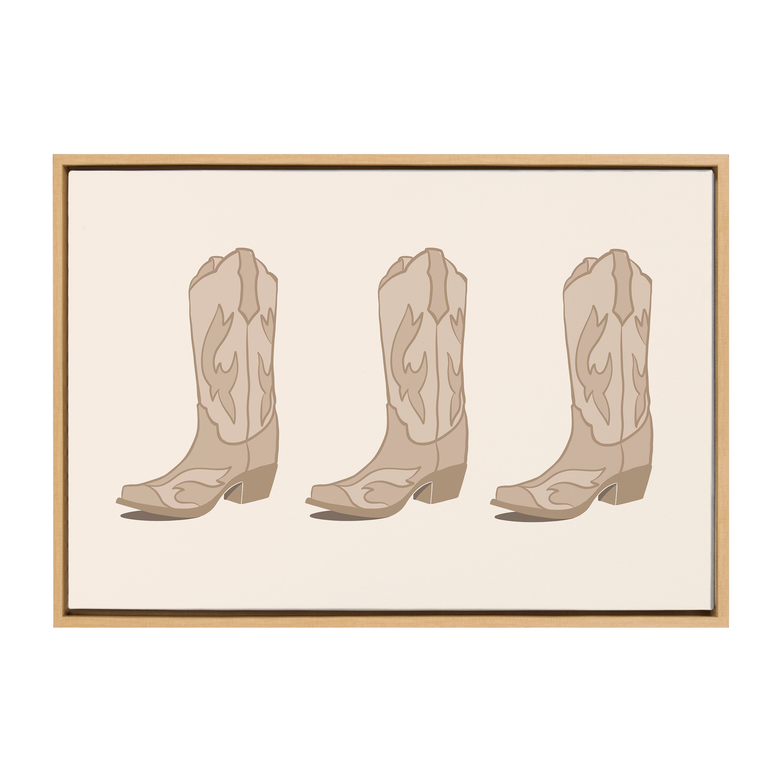Sylvie Cowboy Boots Landscape Framed Canvas by Honey Island Studio