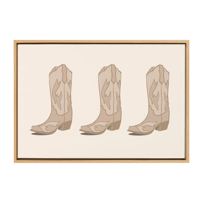 Sylvie Cowboy Boots Landscape Framed Canvas by Honey Island Studio