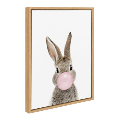 Sylvie Bubble Gum Bunny Framed Canvas by Amy Peterson Art Studio by kateandlaurel - product image 11 for Resin Society