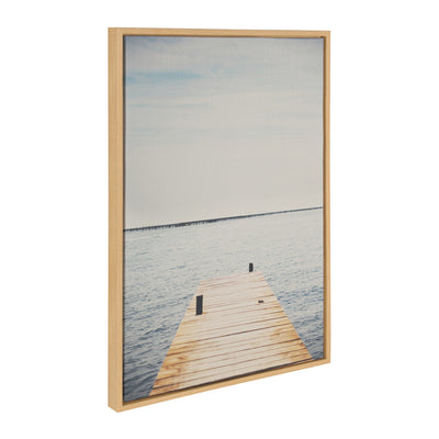 Sylvie Standing on the Dock Framed Canvas by Laura Evans by kateandlaurel - product image 2 for Resin Society