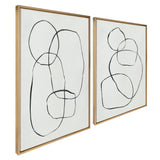 Sylvie Going in Circles Framed Textured Canvas Set by kateandlaurel - product image 2 for Resin Society
