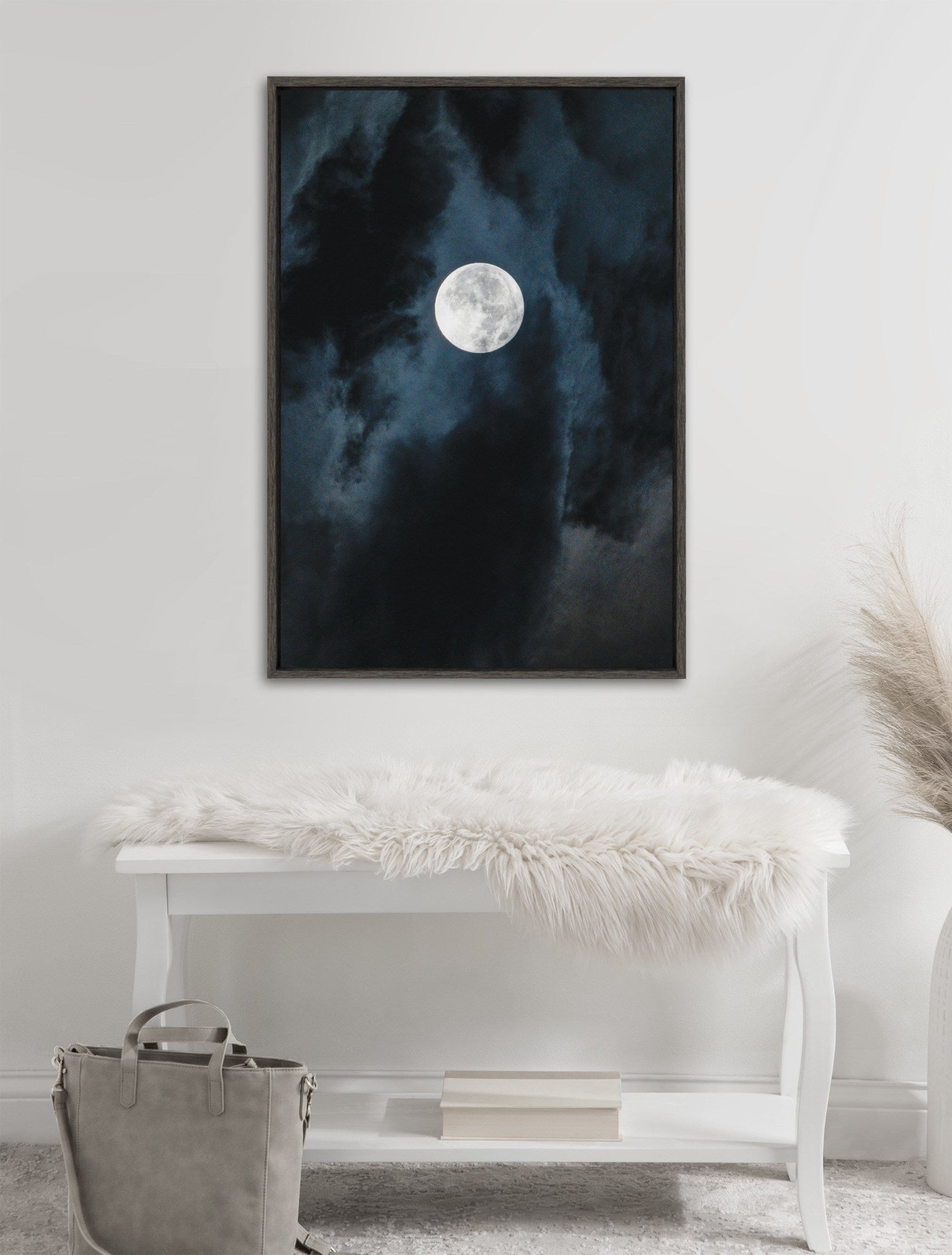 Sylvie Driftless Moon Framed Canvas by Pete Olsen