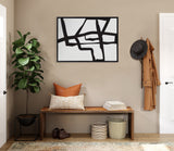 Sylvie Bold Sophisticated Abstract Black Stroke Framed Canvas by kateandlaurel - product image 10 for Resin Society