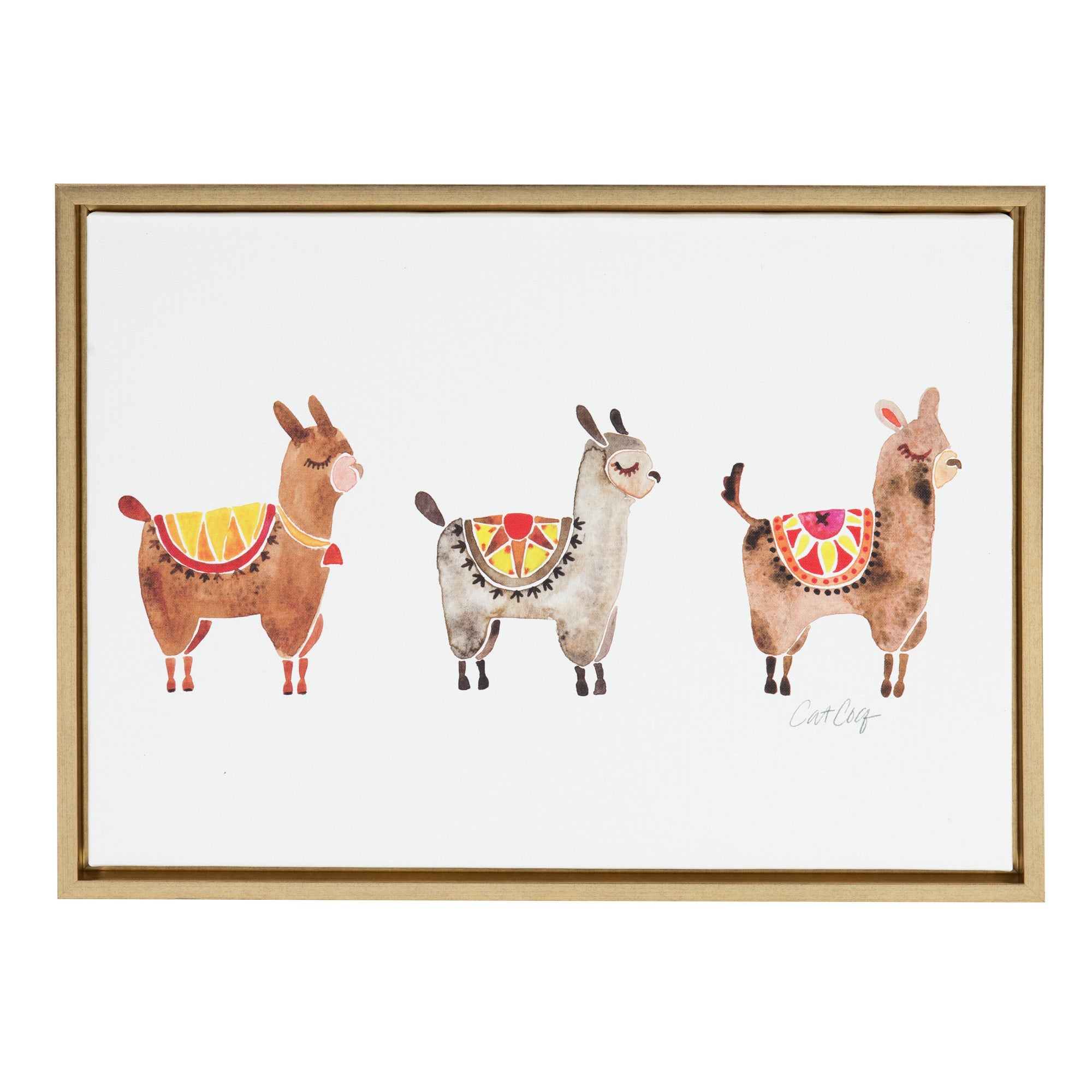 Sylvie Alpacas Framed Canvas Art by kateandlaurel - product image 7 for Resin Society