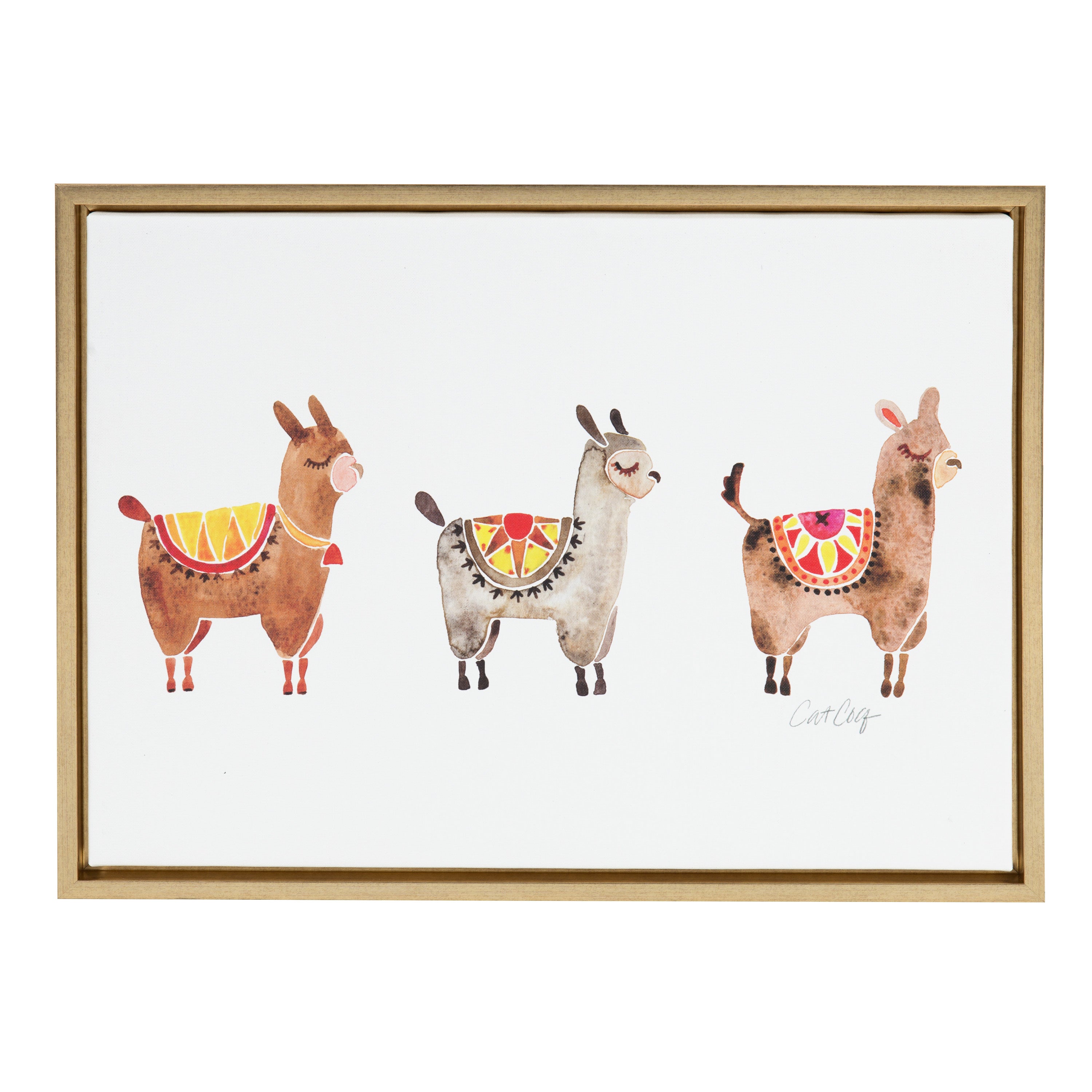 Sylvie Alpacas Framed Canvas Art by kateandlaurel - product image 7 for Resin Society