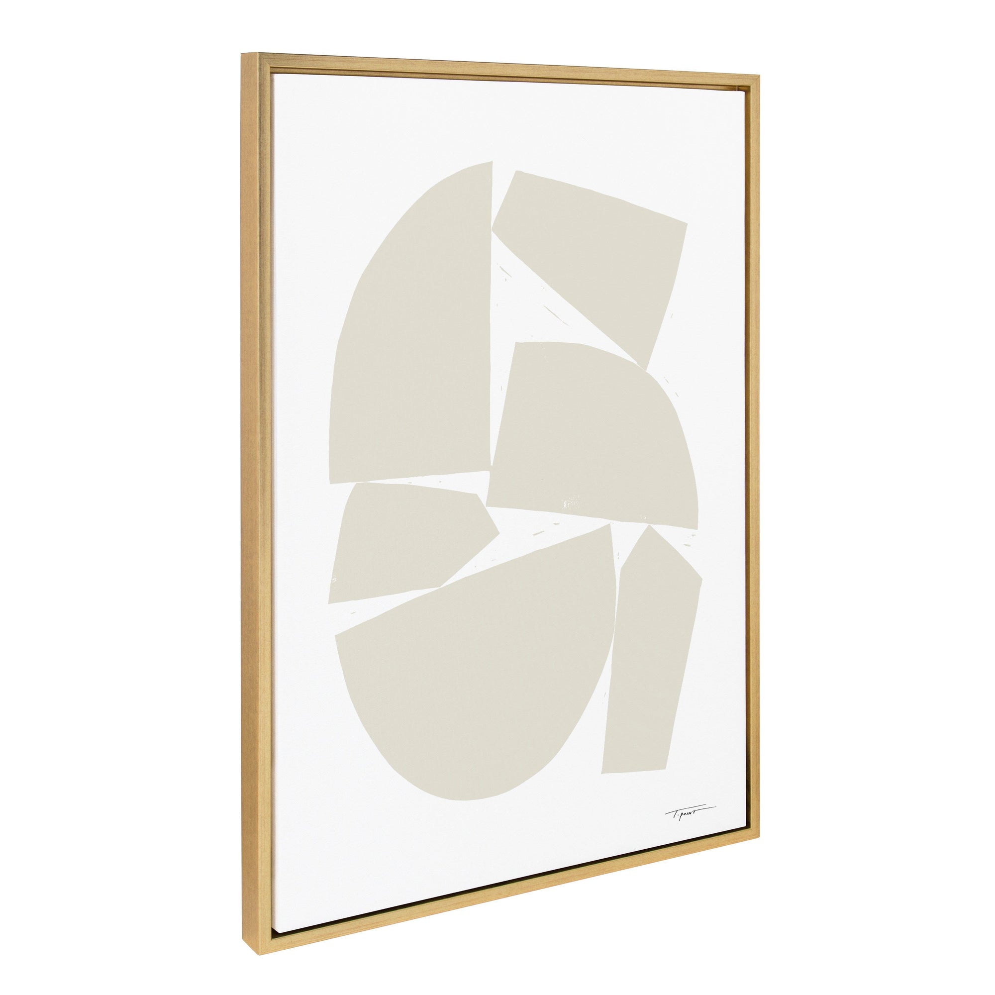 Sylvie Constructed I Neutral Framed Canvas by kateandlaurel - main product image for Resin Society