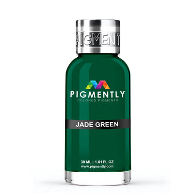 Jade Green Liquid Epoxy Dye bottle and color swatch