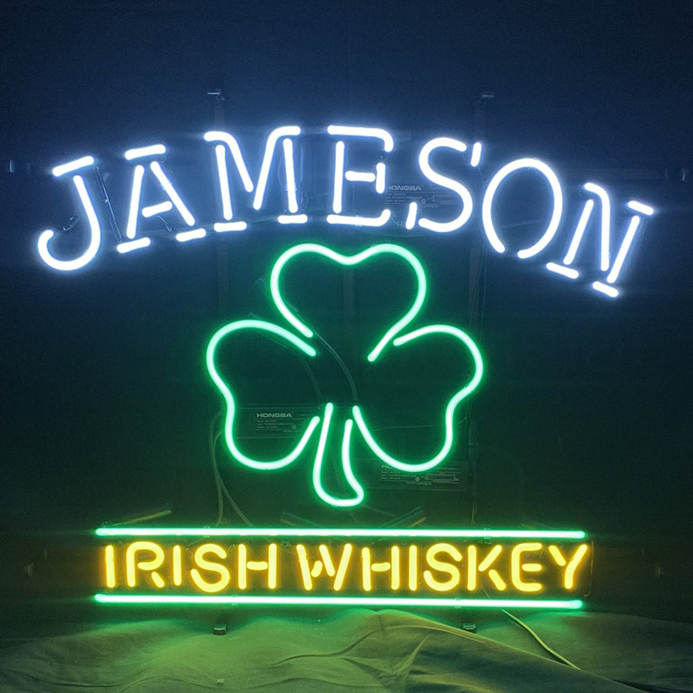 Jameson Irish Whiskey Clover Neon Signs Light by Neon Signs Land - main product image for Resin Society