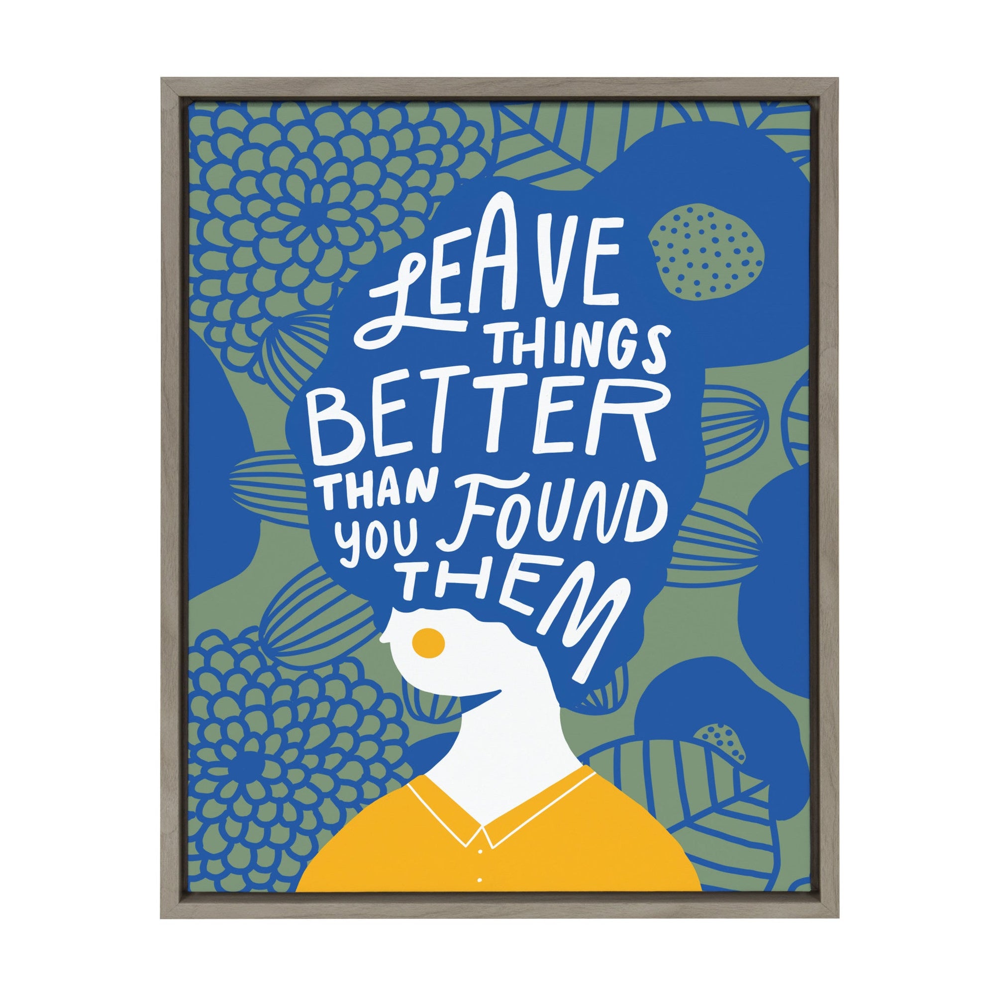 Sylvie Better Framed Canvas by Keely Reyes by kateandlaurel - main product image for Resin Society