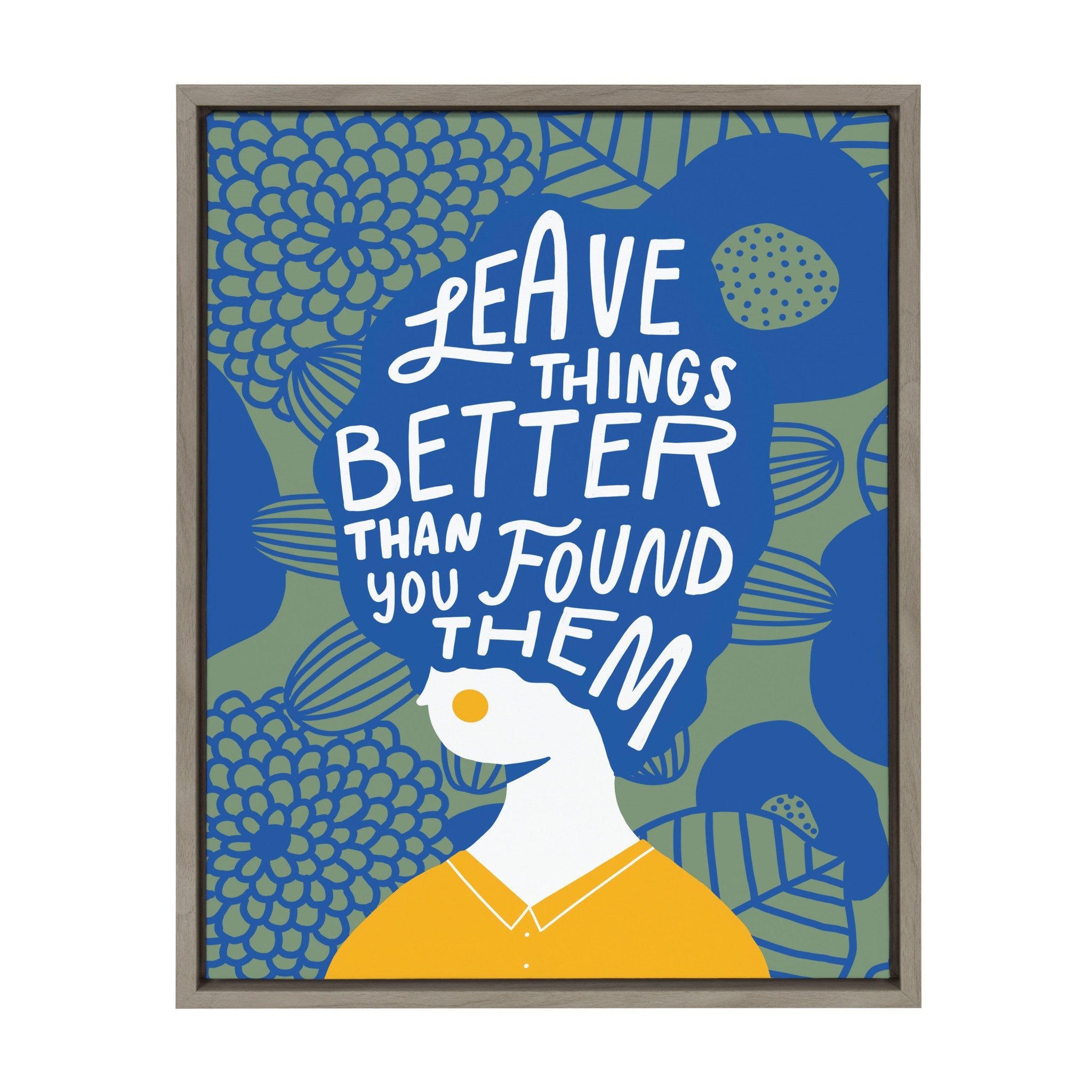 Sylvie Better Framed Canvas by Keely Reyes by kateandlaurel - main product image for Resin Society