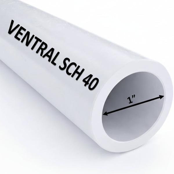 VENTRAL Schedule 40 PVC Pipe 1 Inch (1.315 OD) by VELOCITY® - main product image for Resin Society