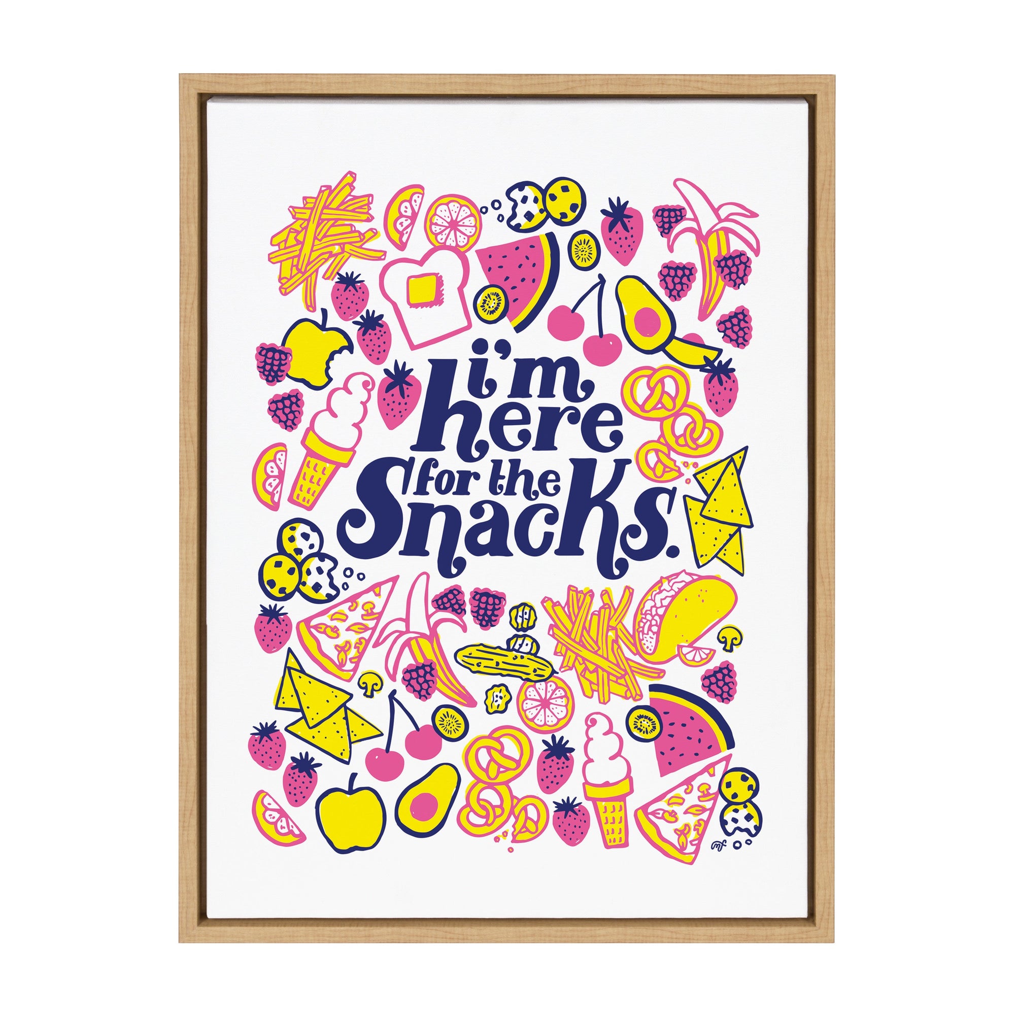 Sylvie Here for the Snacks Framed Canvas by kateandlaurel - product image 10 for Resin Society