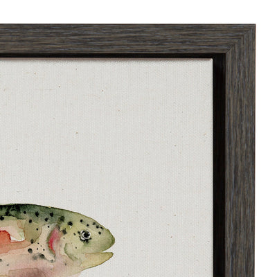 Sylvie Rainbow Trout Framed Canvas by Cathy Zhang by kateandlaurel - product image 3 for Resin Society