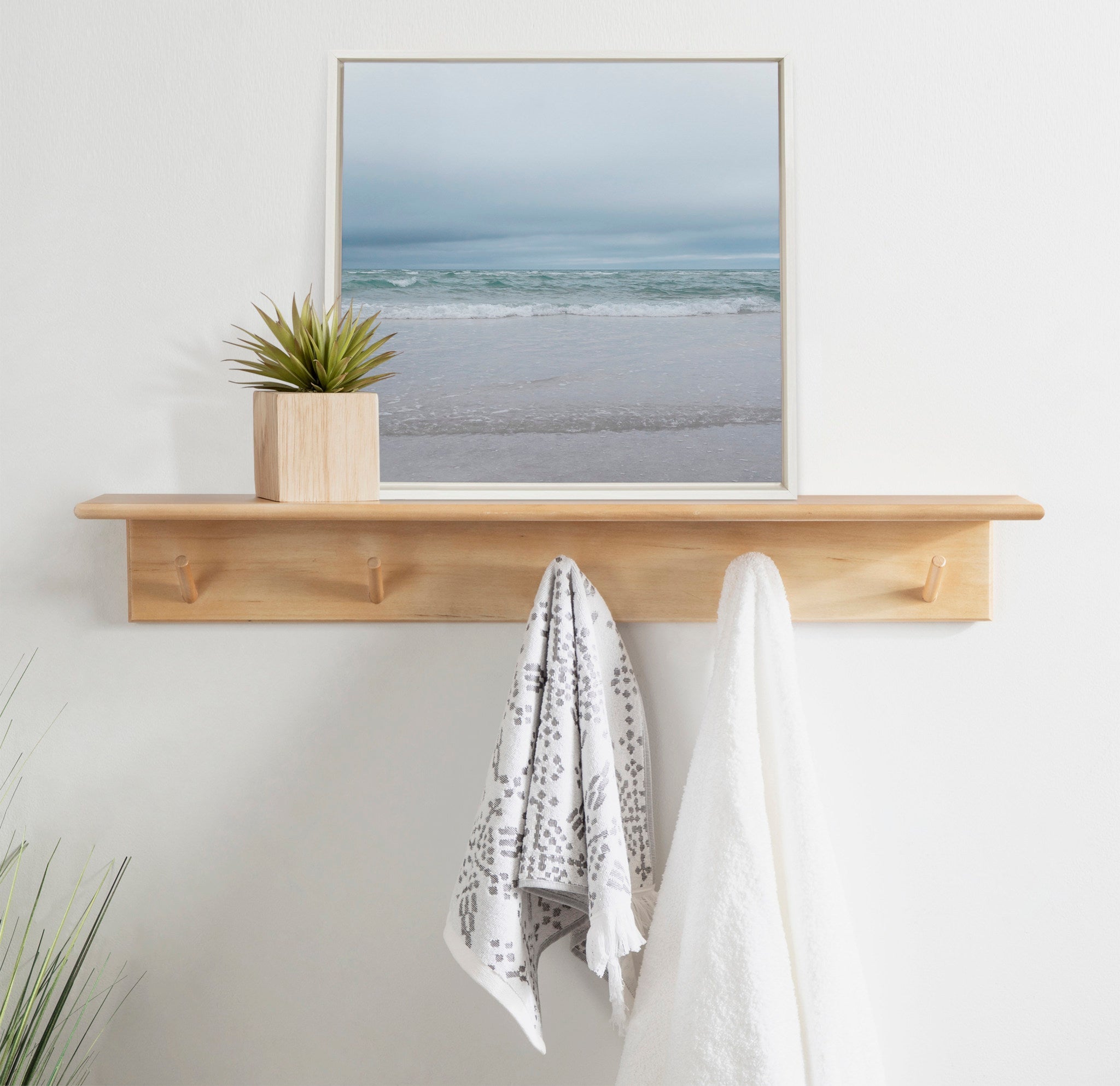 Sylvie Lifes a Beach Framed Canvas by Stephanie Klatt