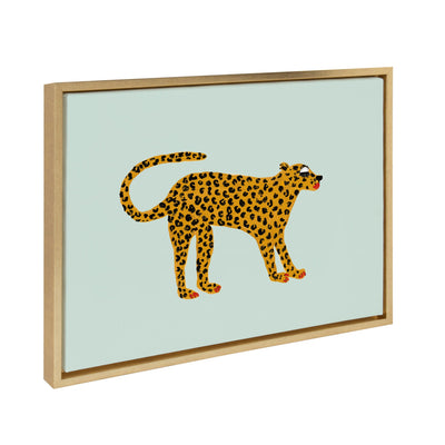 Sylvie Glam Cat Framed Canvas by Kendra Dandy of Bouffants and Broken Hearts