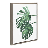 Sylvie Cheese Plant Leaves Framed Canvas by kateandlaurel - product image 2 for Resin Society
