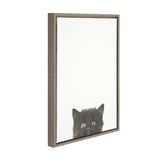 Sylvie Black Kitten Framed Canvas by Simon Te of Tai Prints by kateandlaurel - product image 7 for Resin Society