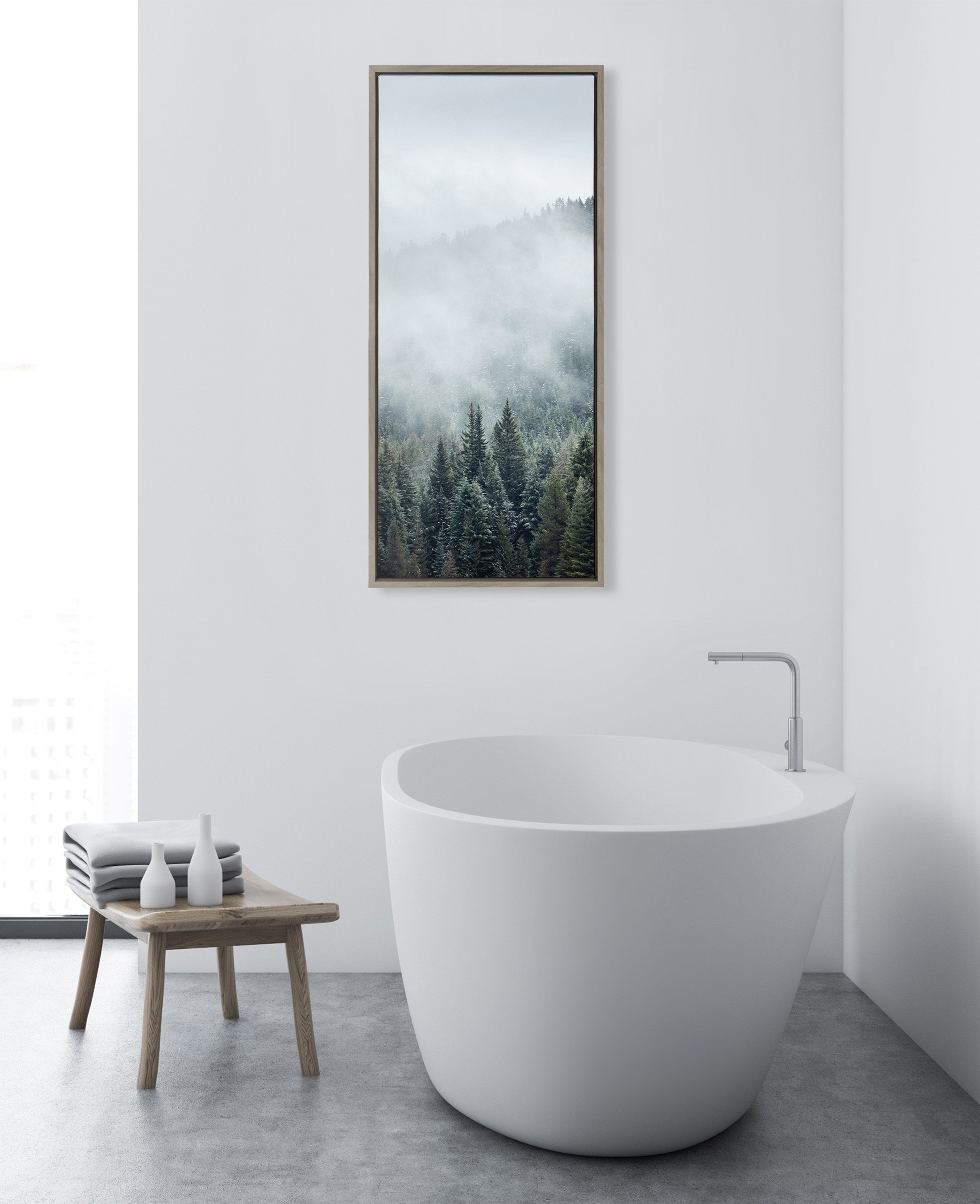 Sylvie Evergreen Dream Framed Canvas by kateandlaurel - product image 11 for Resin Society
