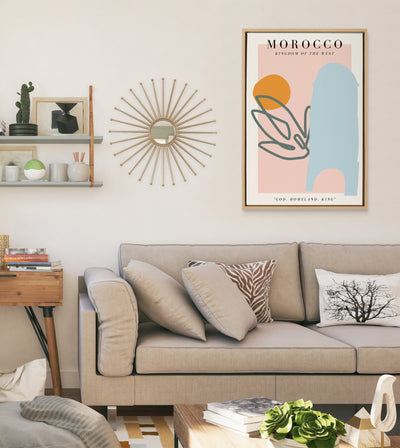 Sylvie Travel Poster Morocco No.1 Framed Canvas by kateandlaurel - product image 8 for Resin Society