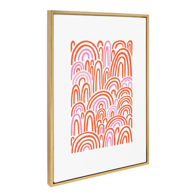 Sylvie Infinite Rainbows Framed Canvas by kateandlaurel - product image 2 for Resin Society