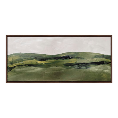 Sylvie Green Mountain Landscape Framed Canvas by Amy Lighthall