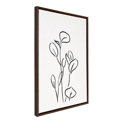 Sylvie Botanical Sketch Print No 3 Framed Canvas by kateandlaurel - product image 2 for Resin Society