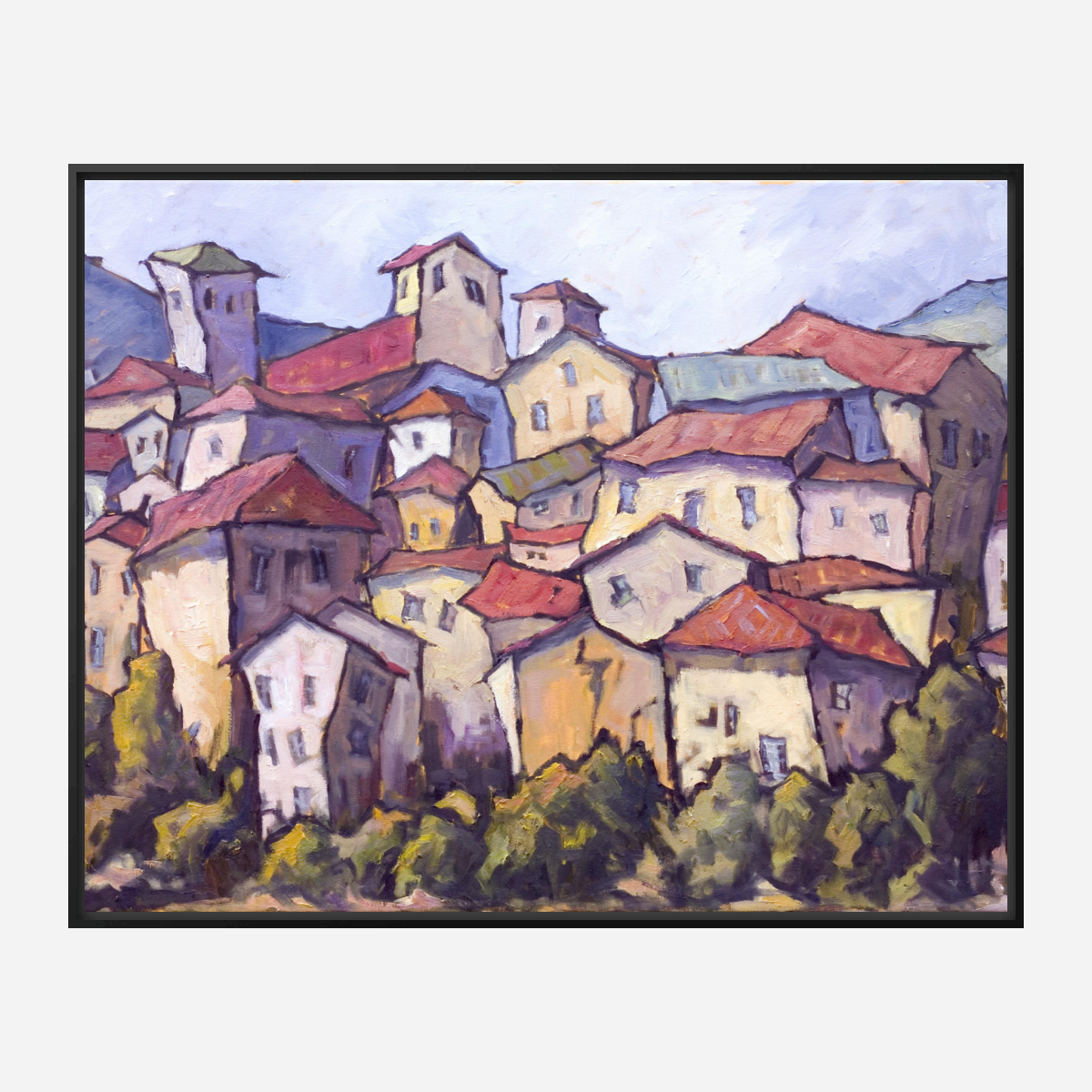 Jewel on the Hillside Artist Enhanced Canvas Print by John Beard Collection - product image 5 for Resin Society