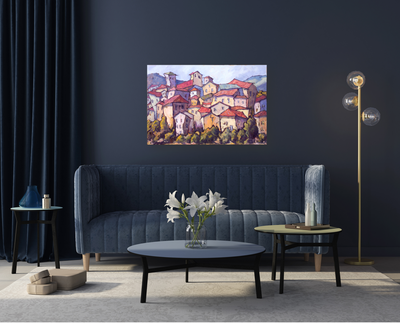 Jewel on the Hillside Artist Enhanced Canvas Print by John Beard Collection - product image 3 for Resin Society