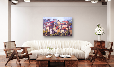 Jewel on the Hillside Artist Enhanced Canvas Print by John Beard Collection - product image 4 for Resin Society