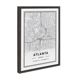 Sylvie Atlanta Modern Map Framed Canvas by kateandlaurel - product image 2 for Resin Society