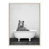 Sylvie Bear in the Tub Framed Canvas by kateandlaurel - product image 8 for Resin Society