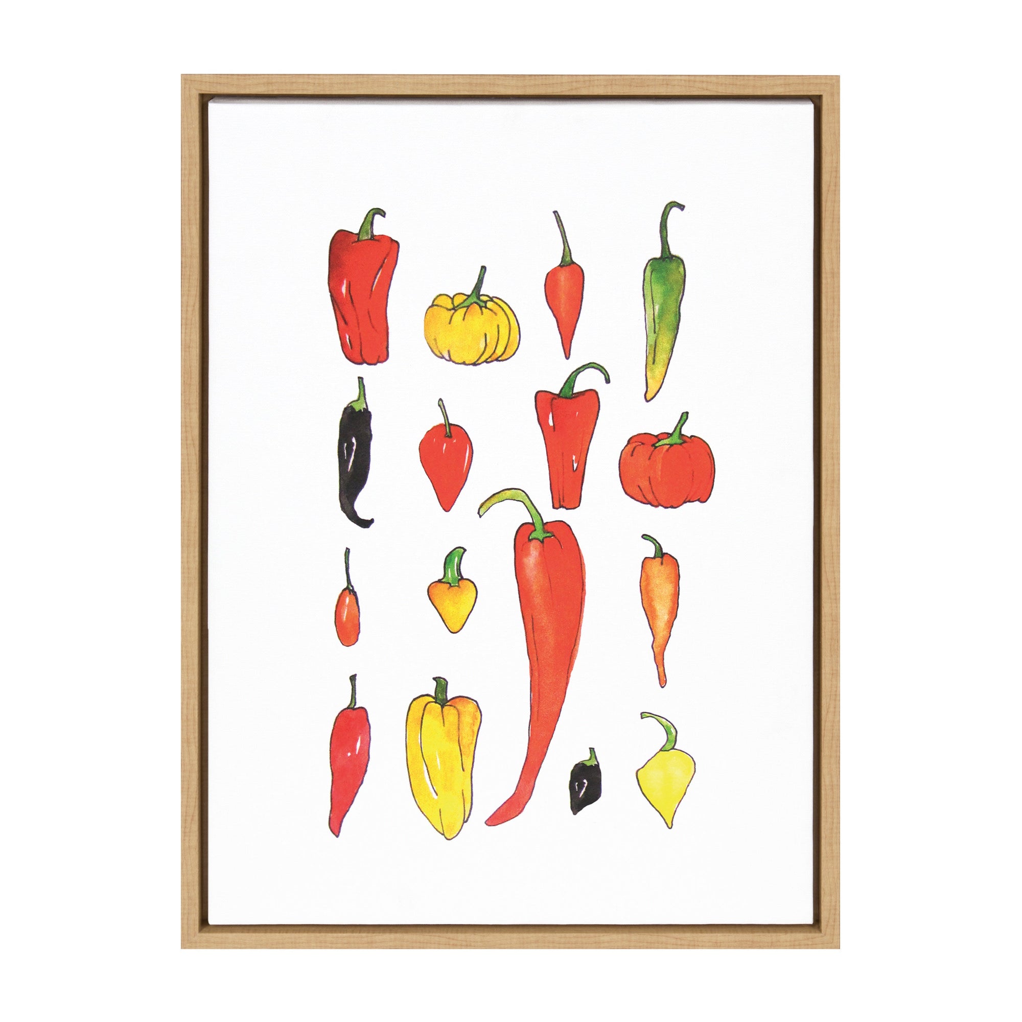 Sylvie Peppers Framed Canvas by kateandlaurel - product image 10 for Resin Society