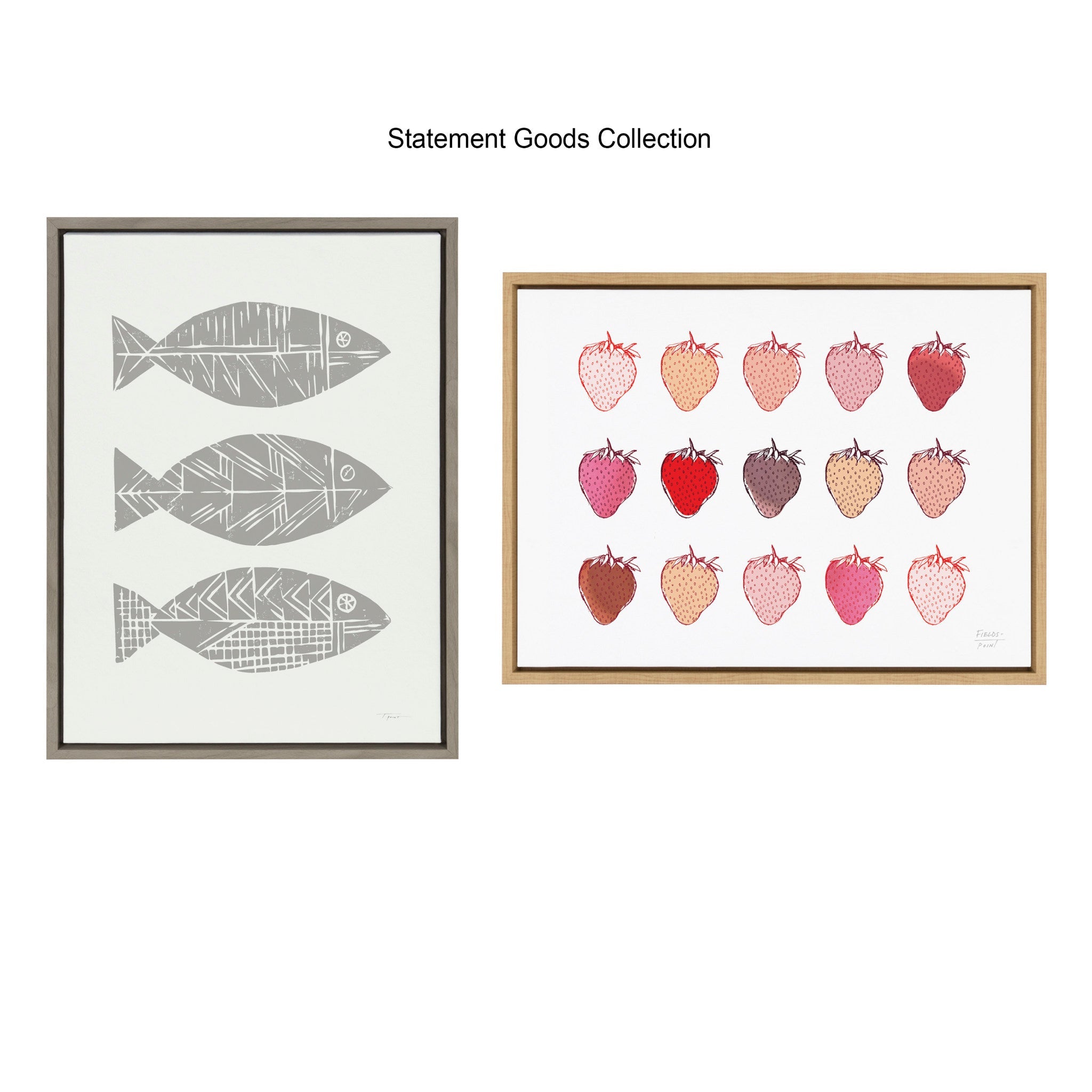 Sylvie Strawberry Fields Print Framed Canvas by kateandlaurel - product image 6 for Resin Society