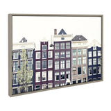 Sylvie Townhouses Framed Canvas by kateandlaurel - product image 2 for Resin Society