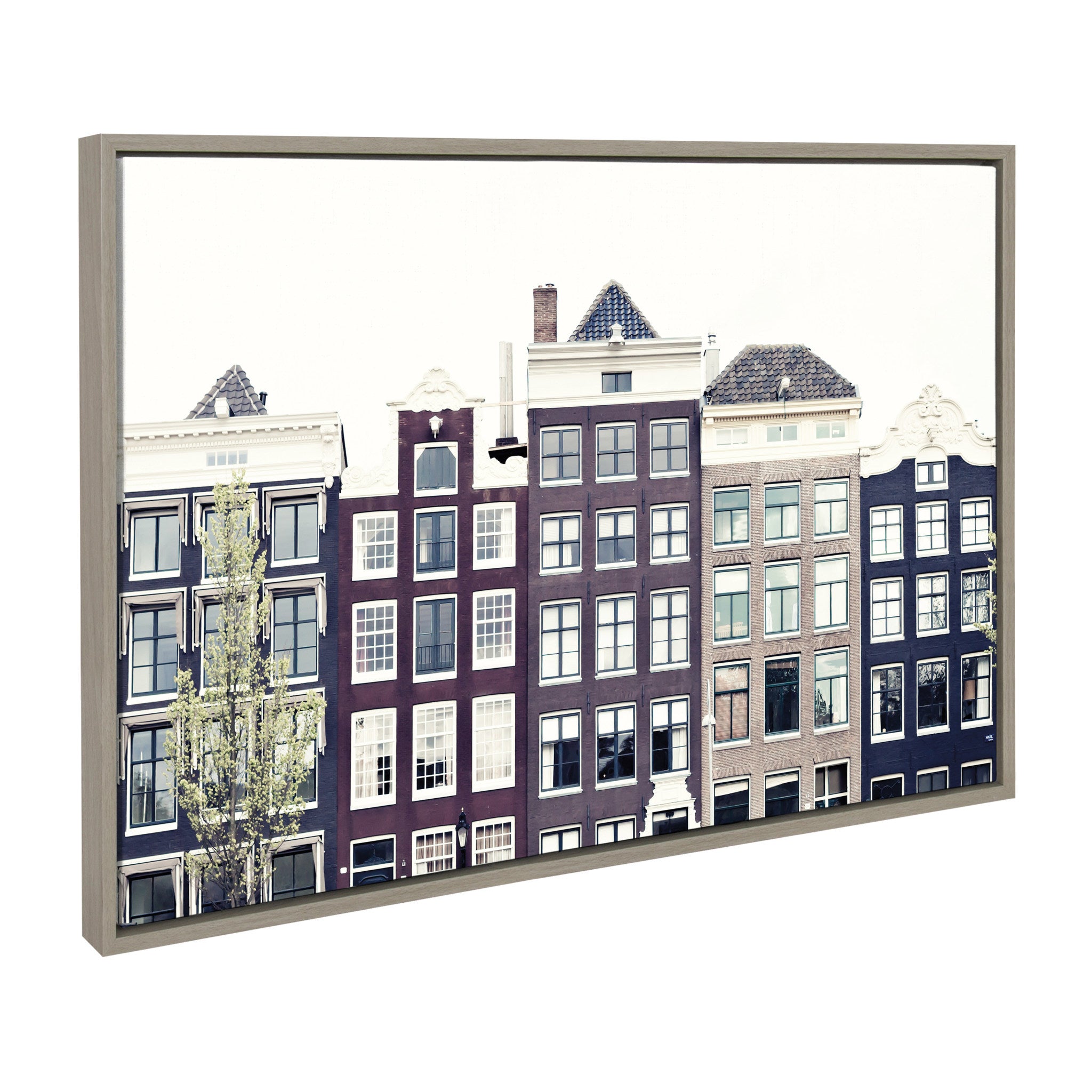 Sylvie Townhouses Framed Canvas by kateandlaurel - product image 2 for Resin Society