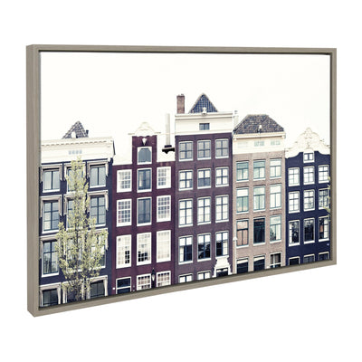 Sylvie Townhouses Framed Canvas by kateandlaurel - product image 2 for Resin Society