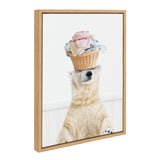 Sylvie Sorting Life Polar Bear 2 Framed Canvas by kateandlaurel - product image 7 for Resin Society