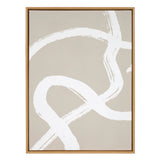 Sylvie White Lines Framed Canvas by kateandlaurel - product image 2 for Resin Society
